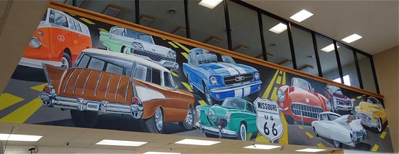 Ray Harvey mural Midwest Truck Port Cuba, MO