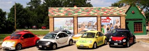 These custom painted bugs drew a lot of attention as they visited the murals.