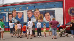 Kids, Viva Cuba members, and moms spent a summer morning touring the murals.