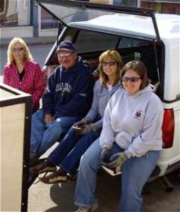 Tailgaiting is part of any activity.  These were "planters" who planted the flowers during the Trash Bash.