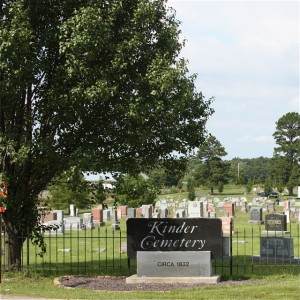 Kinder Cemetery was established in 1832 and is carefully maintained.