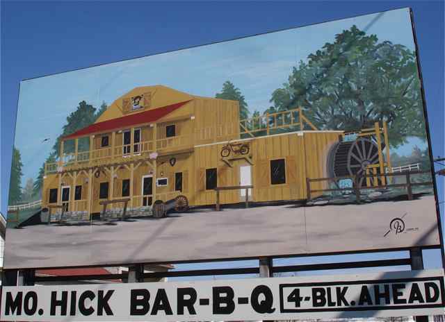 Local artist John Bland painted this mural style billboard on Route 66. 