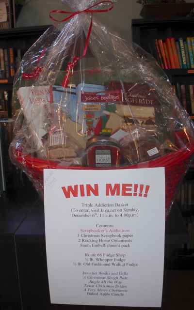 A drawing for a  basket of goodies takes place Dec. 6 at Java.net.