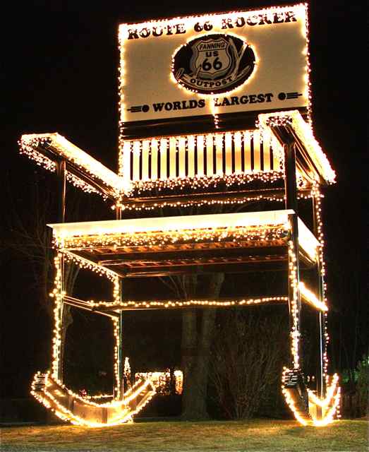 This was the rocker decked out for Christmas in 2008.