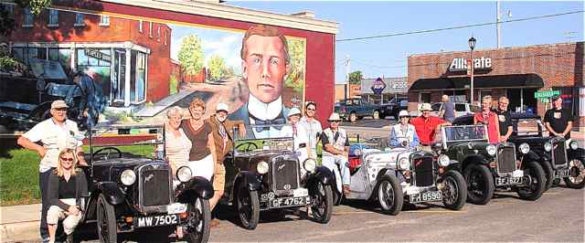 The Austin 7 group posed for this photo in Cuba, MO in 2006.