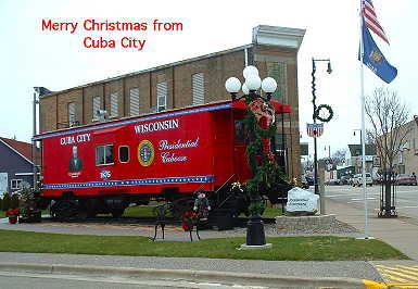 Just like Cuba, MO, Cuba City, Wisconsin has a caboose.