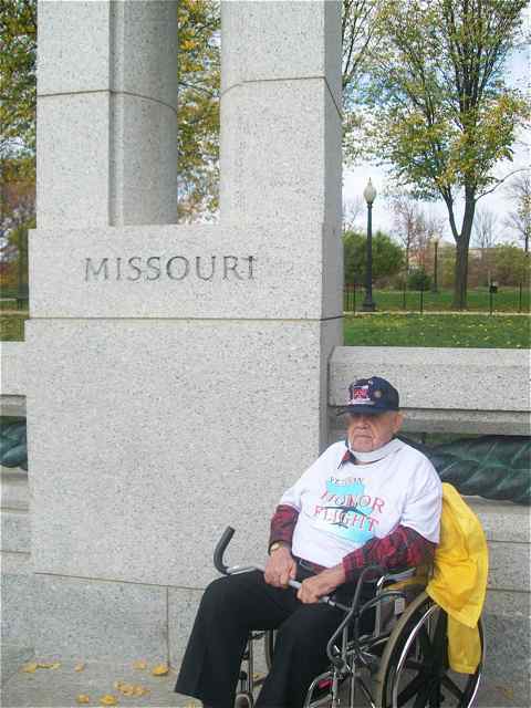 Daehn visited the Missouri Monument during his time in Washington.