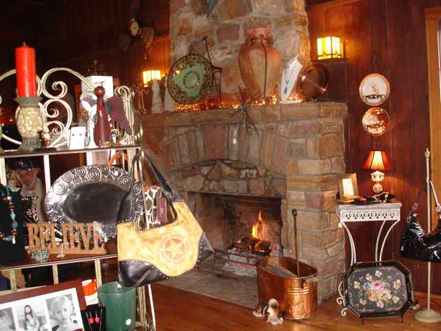 The Wagon Wheel hearth burned brightly this weekend and welcomed shoppers to Connie's Shoppe.