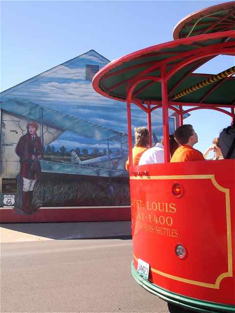 A trolley tour on a pleasant fall day draws many riders.