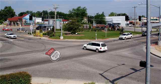 This is a digitally altered image of the Route 66 and Highway 19 intersection.