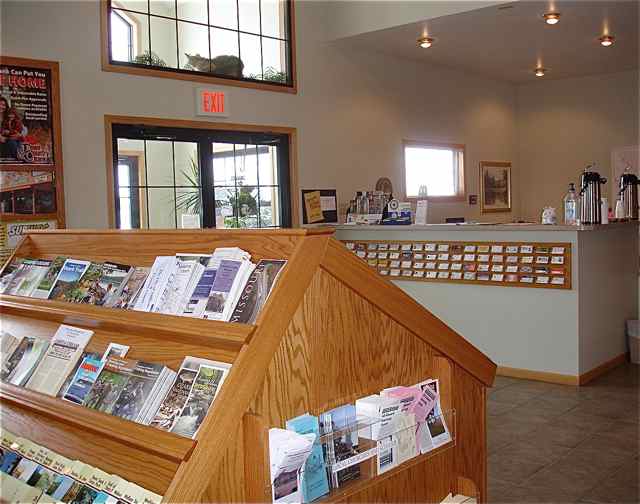 The bright and clean Visitor Center provides a warm welcome for travelers.