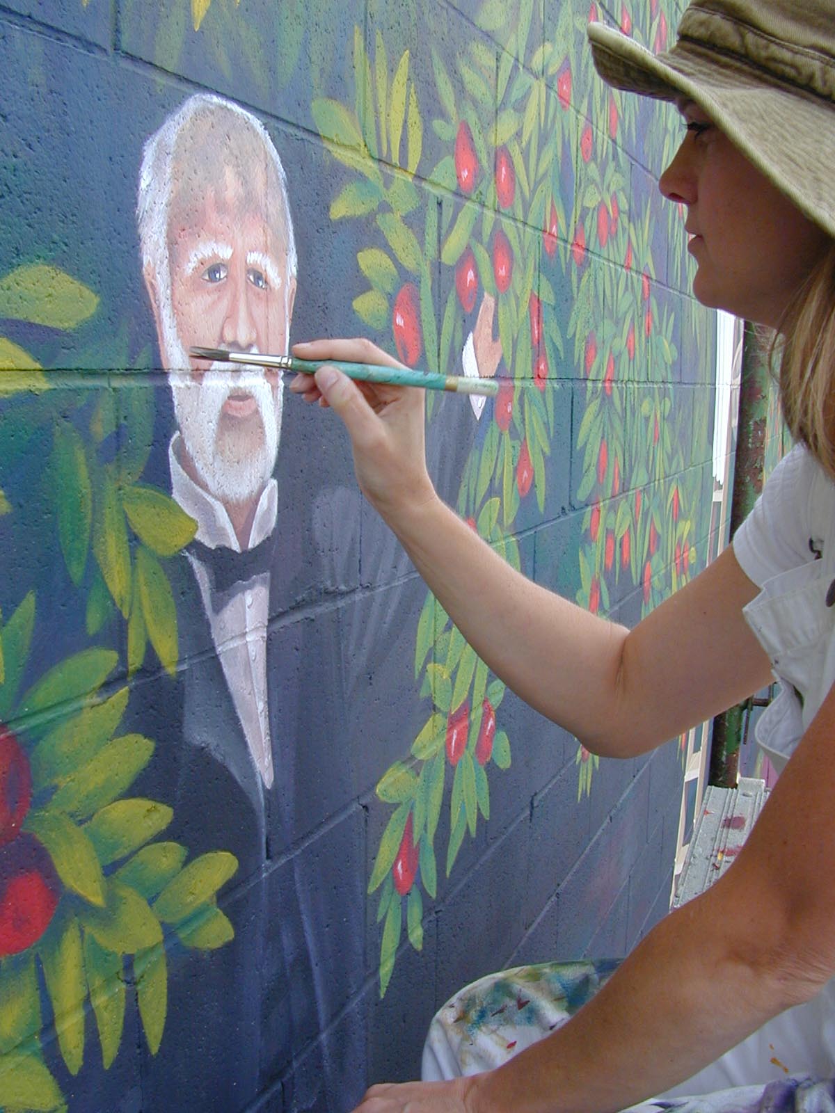 Steiger used care on the mural faces.