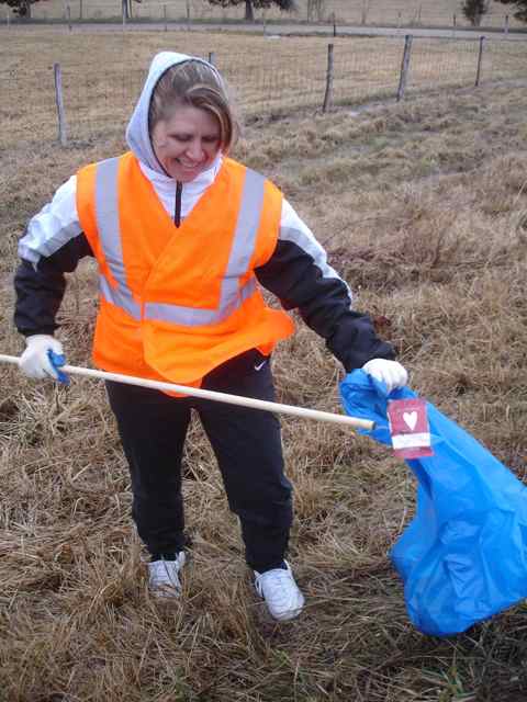 Chrystal Bromstad from The Gym was one of the days volunteers.