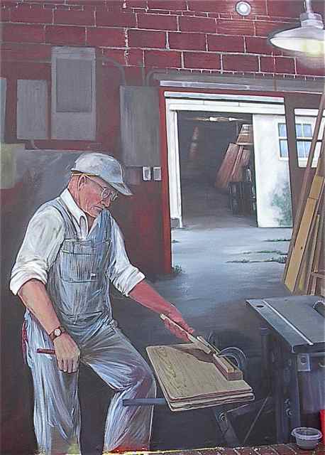 Nixon Krovicka took part in the Millworks mural when she painted her dad as he worked in the millworks.