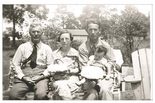 Cuba resident Joyce Stewart is well known for her cooking and sewing skills.This is a photo of Joyce at her first birthday with her family. You will notice that she has two cakes. I like to kid her that she made the first one and didn't like the looks of it, so she made another one.