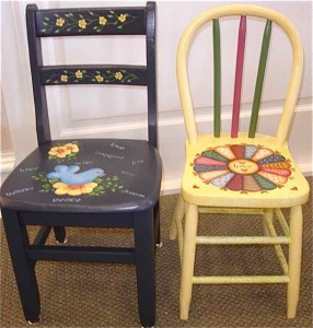 Rita Miller's chairs are ready to accessorize a child's room.