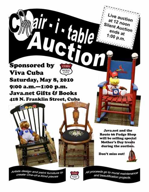 Chair-i-table auction flyer 2010 Cuba MO
