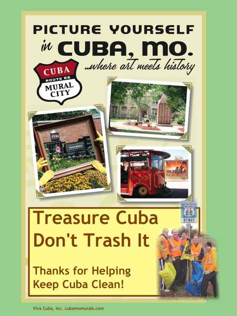 Help keep Cuba Clean Poster Cuba MO