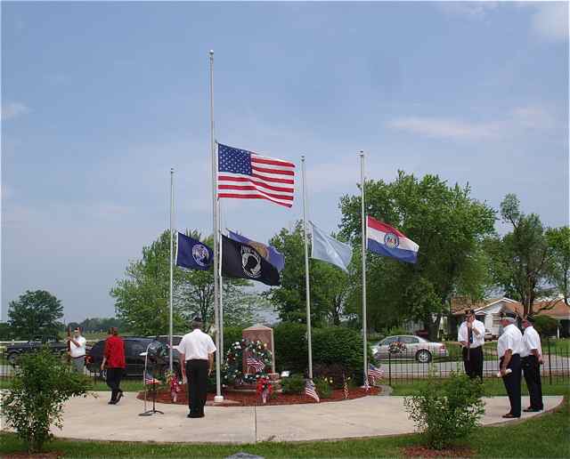 On Memorial Day, area Veterans Organization held a flag ceremony.