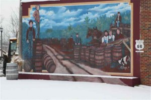 Aplle mural Cuba, Missouri