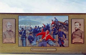 Civil War Mural panel The Battle of Pilot Knob