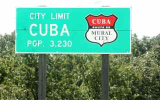 Cuba MO city limit sign