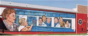 Blue Bonnet Train Mural
