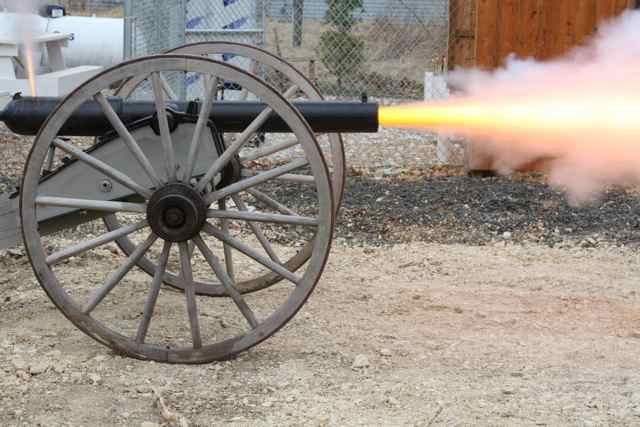 Cannon firing