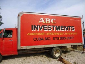 ABC Investment truck Cuba, Missouri