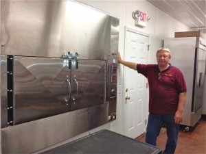 Dennis Meiser and his smoker
