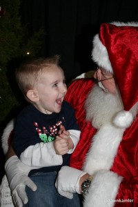 Santa and a fan