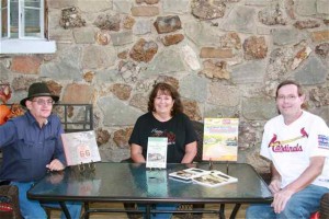 Authors Jim Hinckley, Riva Echols, Joe Sonderman at the Wagon Wheel Motel