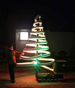 Chris Palmer's innovative Christmas tree made from AC coils