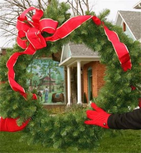 We are hanging out the wreaths in Cuba, Missouri